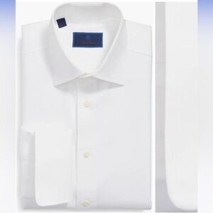 NWT David Donahue Regular fit French Cuff Dress Shirt 16.5x34/35
